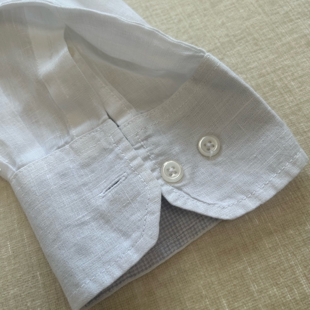 Raffi Crisp White 100% linen Long Sleeve Shirt. Excellent condition;) - Picture 8 of 13